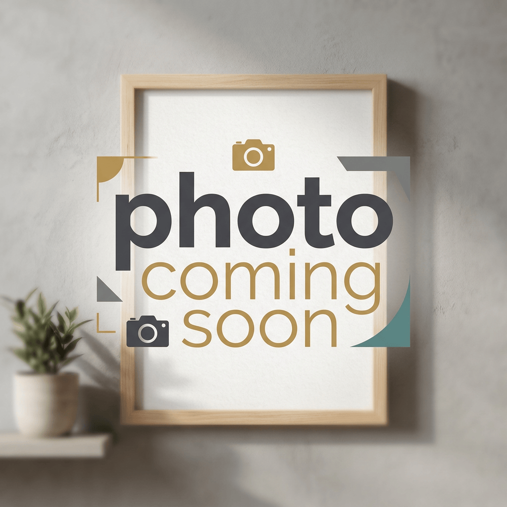 Framed graphic reading “photo coming soon” with camera icons